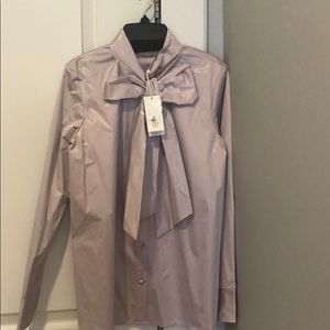 NWT Tory Burch Daphne Bow Blouse. Size 2.